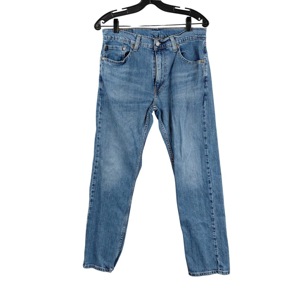 Levis 505 Regular Fit Straight Leg Jeans Mens 32x30 Medium Blue 00505-2217